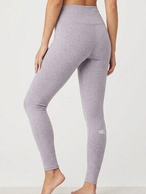 ALO Yoga High-Waist Alosoft Buttery Lounge Leggings - Dove Grey Heather - M